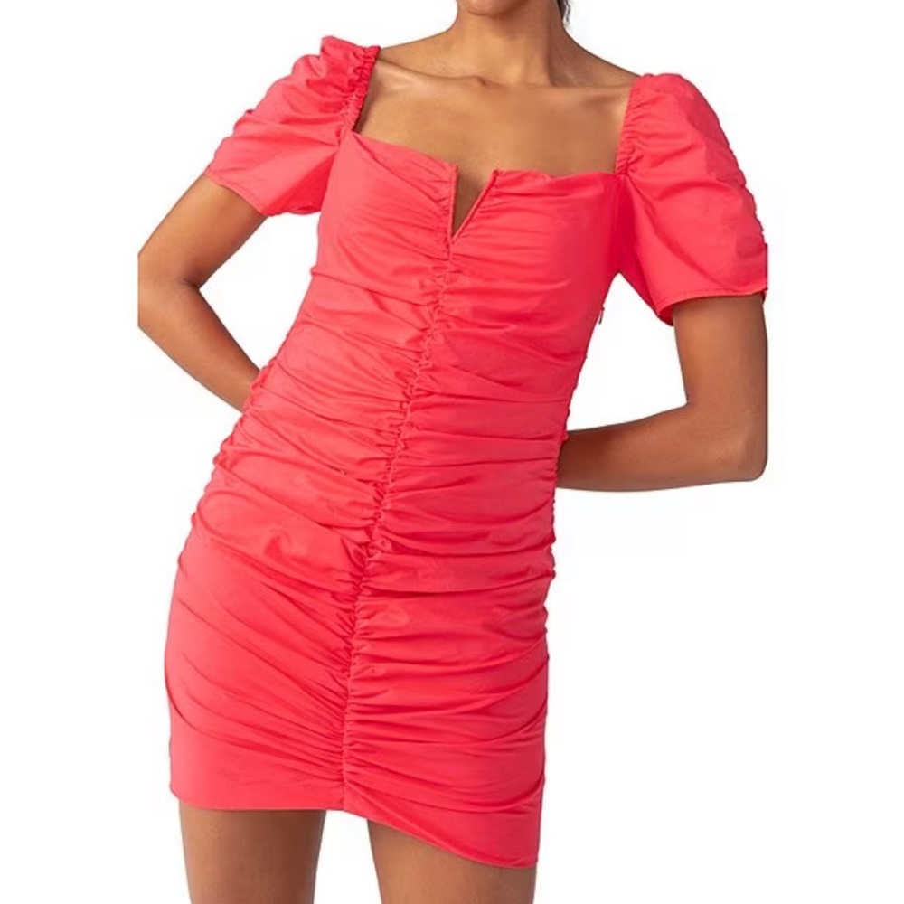 Sanctuary pink ruched‎ dress size 6 NWT